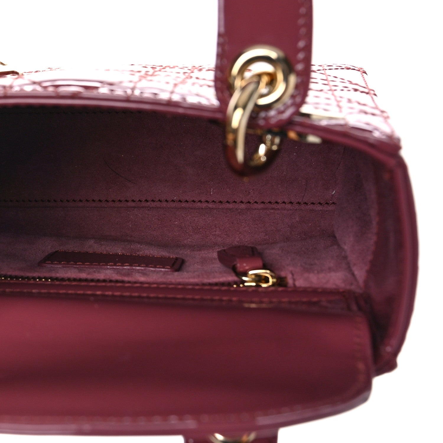 Christian Dior Patent Cannage Mini Lady Dior Pink 4 of 7