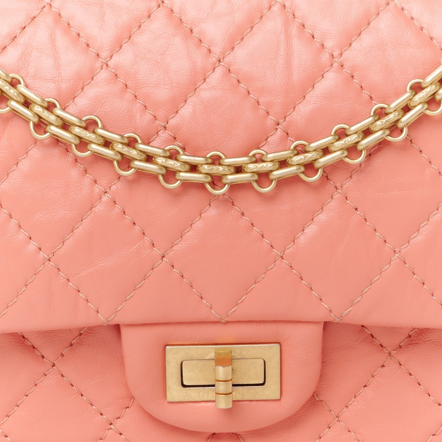 Chanel Aged Calfskin Quilted 2.55 Reissue 225 Flap Pink 6 of 8