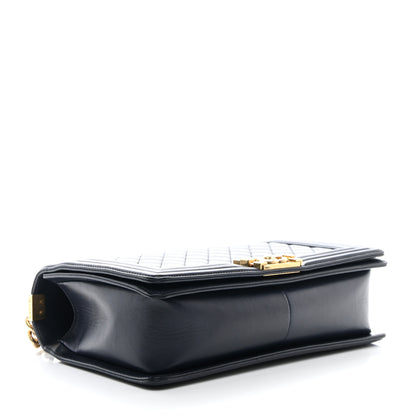 Chanel Lambskin Quilted New Medium Boy Flap Dark Navy Blue 4 of 11