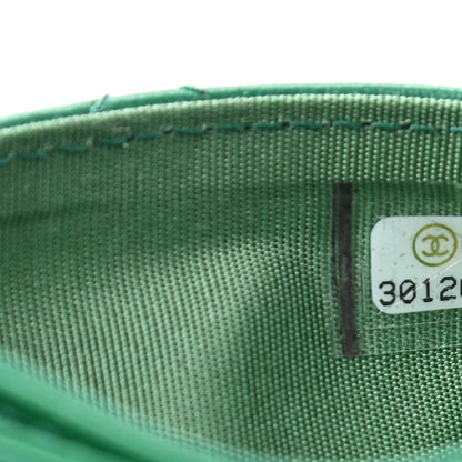 Chanel Lambskin Quilted Chanel 19 Card Holder Green 8 of 8