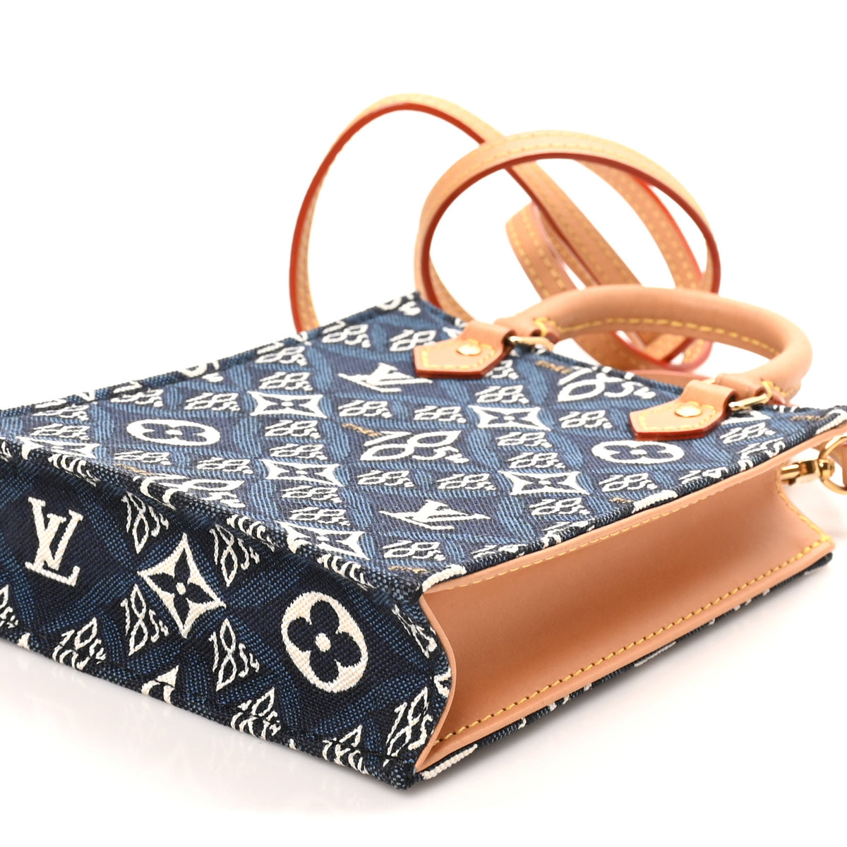 Louis Vuitton Jacquard Since 1854 Petit Sac Plat Blue 8 of 8