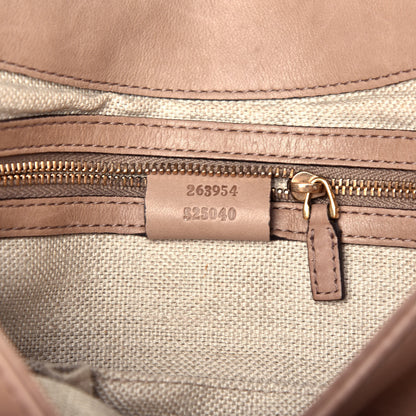 Gucci Calfskin Handmade Medium Flap Shoulder Bag Sahara Sand 7 of 9