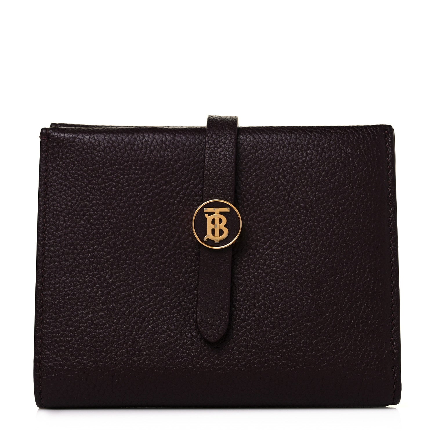 Burberry Grainy Calfskin Monogram Motif Folding Wallet Brown 1 of 9