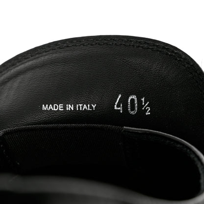 Prada Spazzolato Metal Triangle Logo 50mm Loafers 40.5 Black 6 of 12