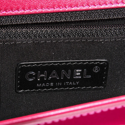 Chanel Metallic Patent Calfskin New Medium Boy Flap Pink 6 of 8