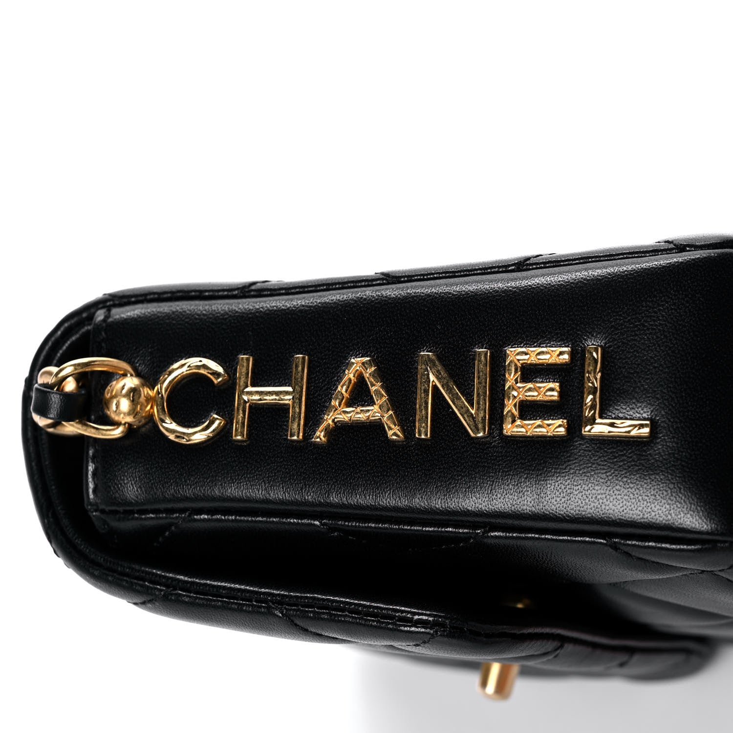 Chanel Lambskin Quilted Mini Side Note Flap Black 9 of 15