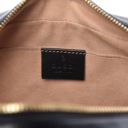 Gucci Monogram Matelasse Diagonal Small GG Marmont Chain Shoulder Bag Beige Black 8 of 10