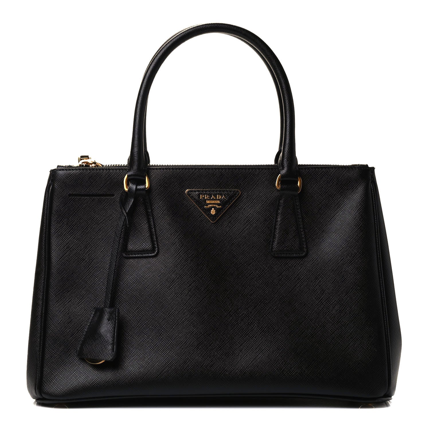Prada Saffiano Small Galleria Double Zip Tote Black 1 of 4