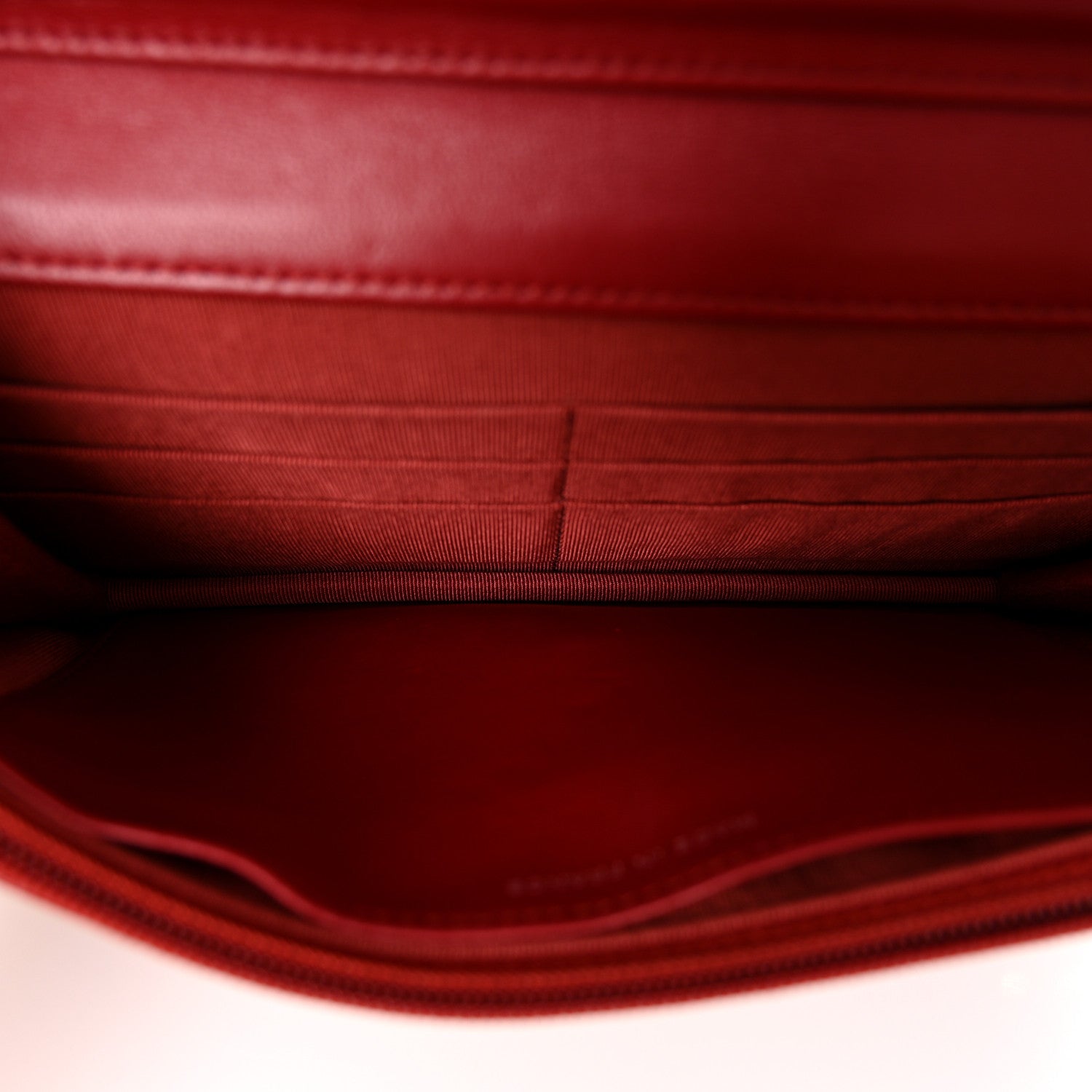 Chanel Lambskin Quilted Wallet On Chain WOC Red 5 of 12