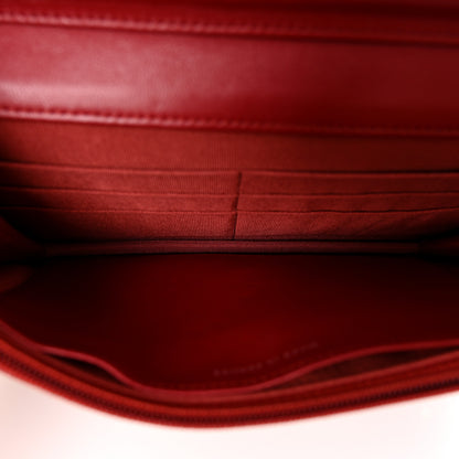 Chanel Lambskin Quilted Wallet On Chain WOC Red 5 of 12