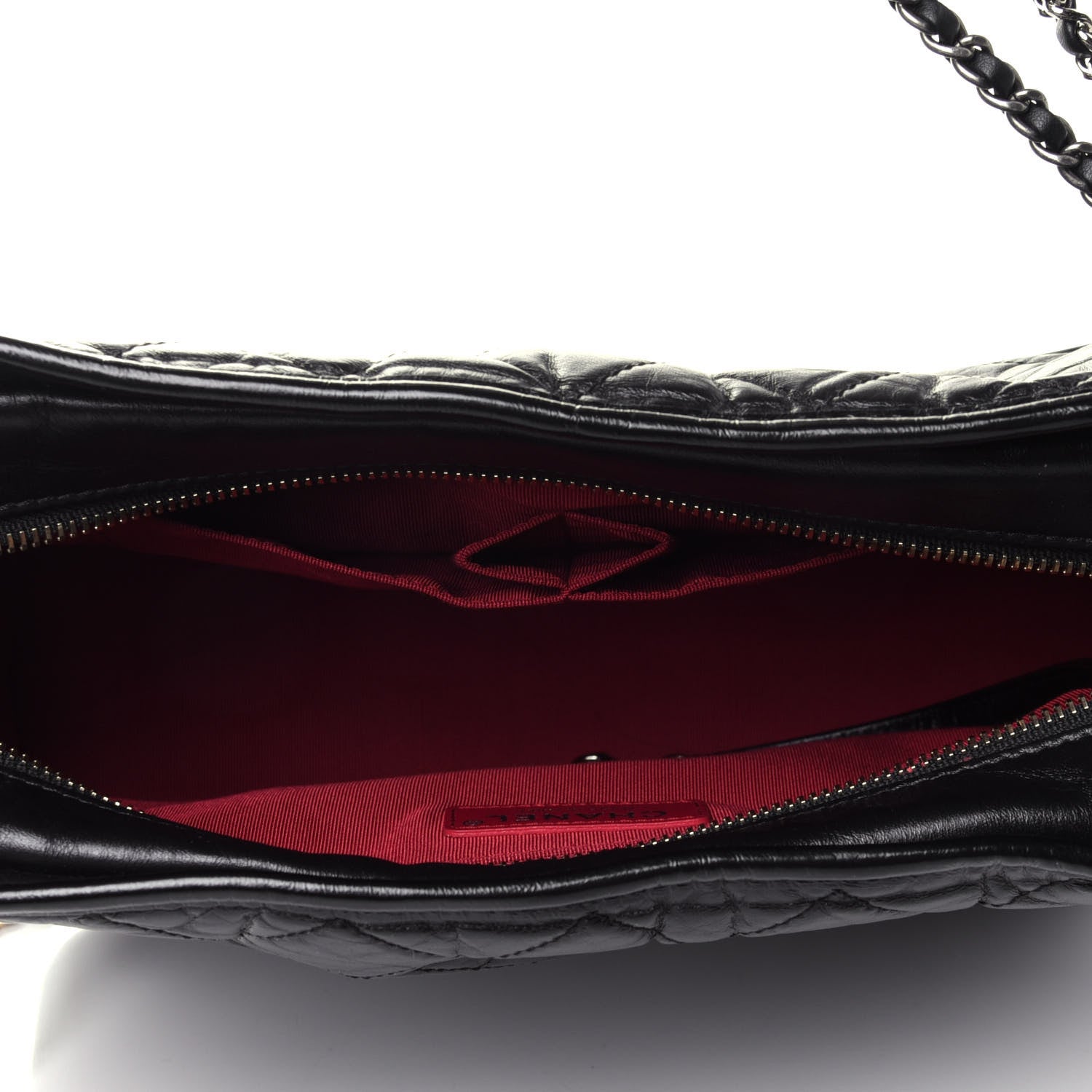 Chanel Aged Calfskin Quilted Medium Gabrielle Hobo Black 3 of 4