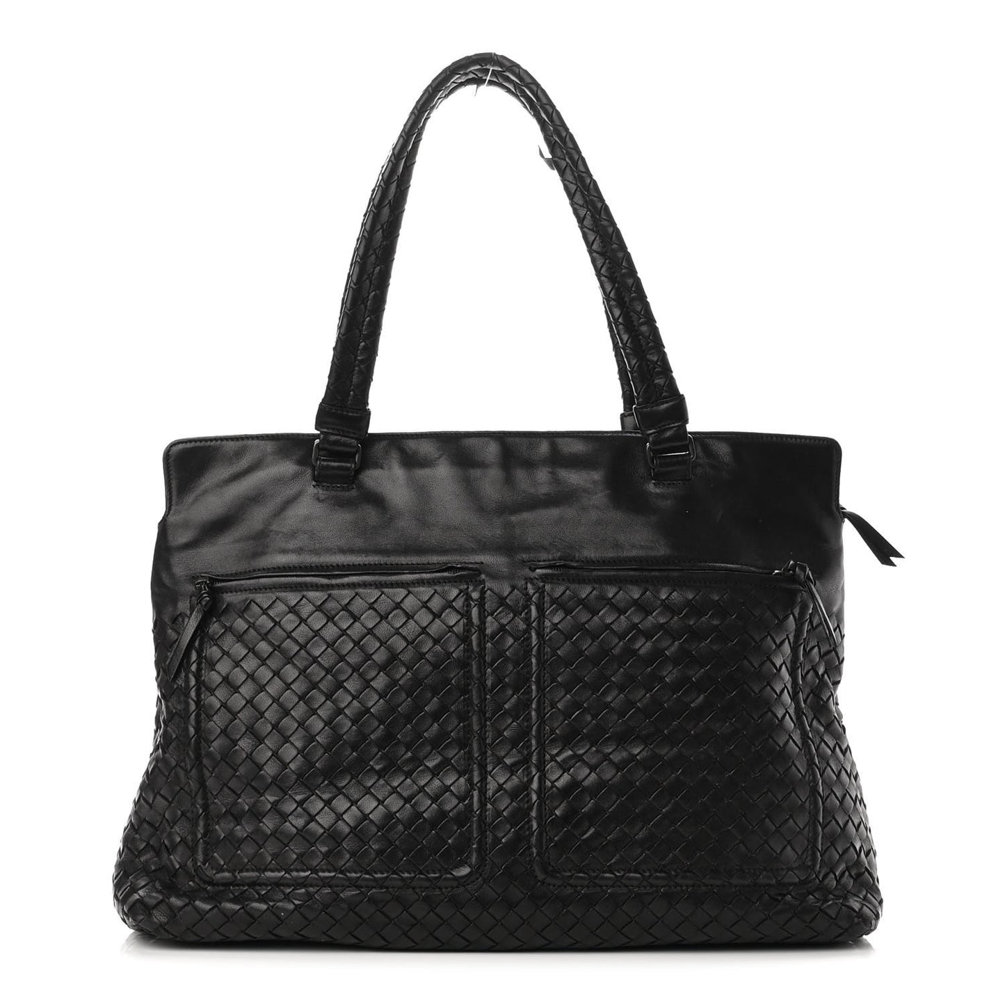 Nappa Intrecciato Pocket Tote Black