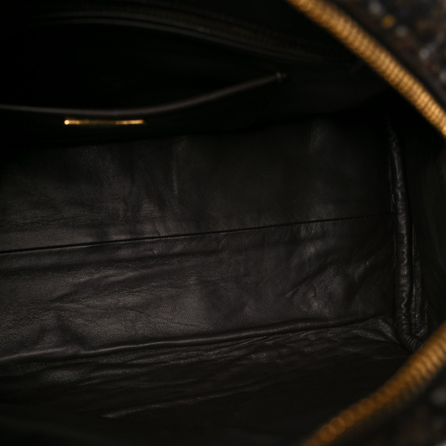 Tessuto Tweed Vitello Bowling Bag Cacao Knicker