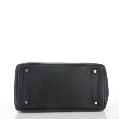 Hermes Taurillon Clemence HAC Birkin 32 Black 6 of 25