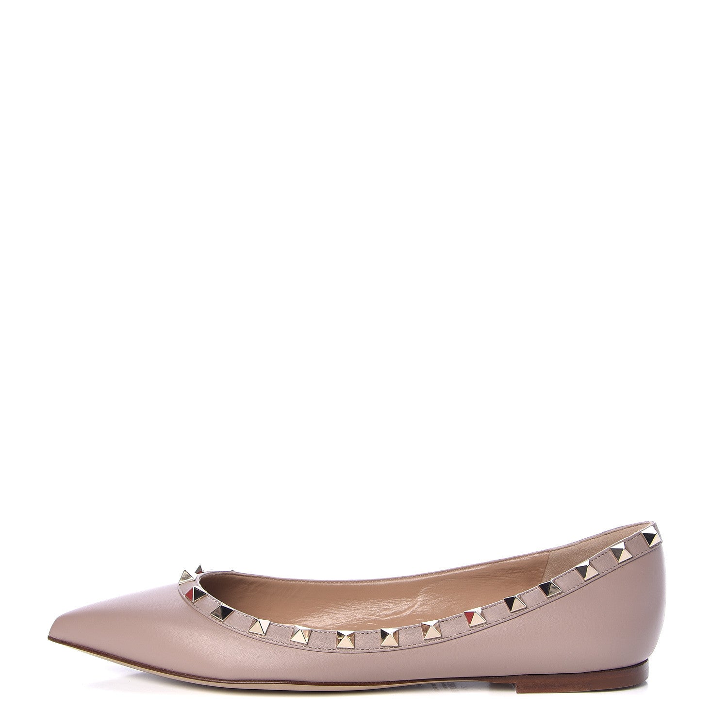 Valentino Garavani Nappa Rockstud Ballerina Flats 39 Poudre 1 of 9