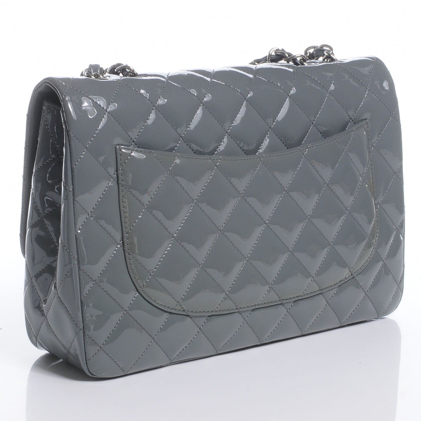 Patent Jumbo Single Flap Grey