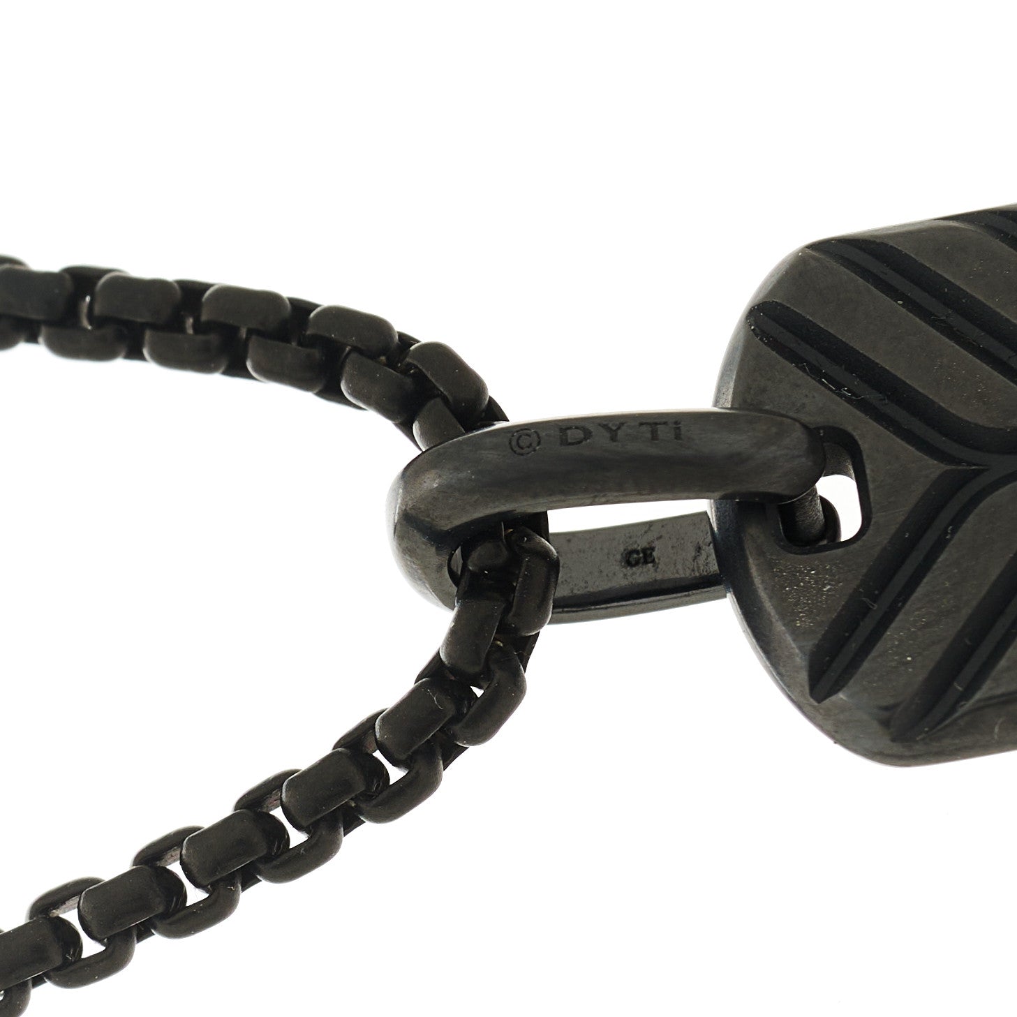 David Yurman Black Titanium Streamline Tag Pendant Necklace 5 of 5