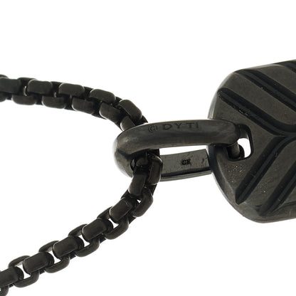 David Yurman Black Titanium Streamline Tag Pendant Necklace 5 of 5