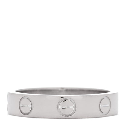 Cartier 18K White Gold 3.5mm LOVE Wedding Band Ring 47 4 3 of 4