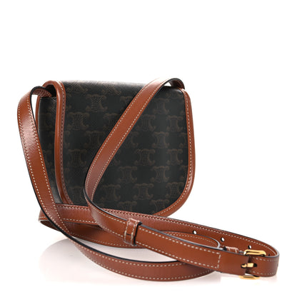 Celine Canvas Calfskin Triomphe Mini Besace Tan 3 of 12