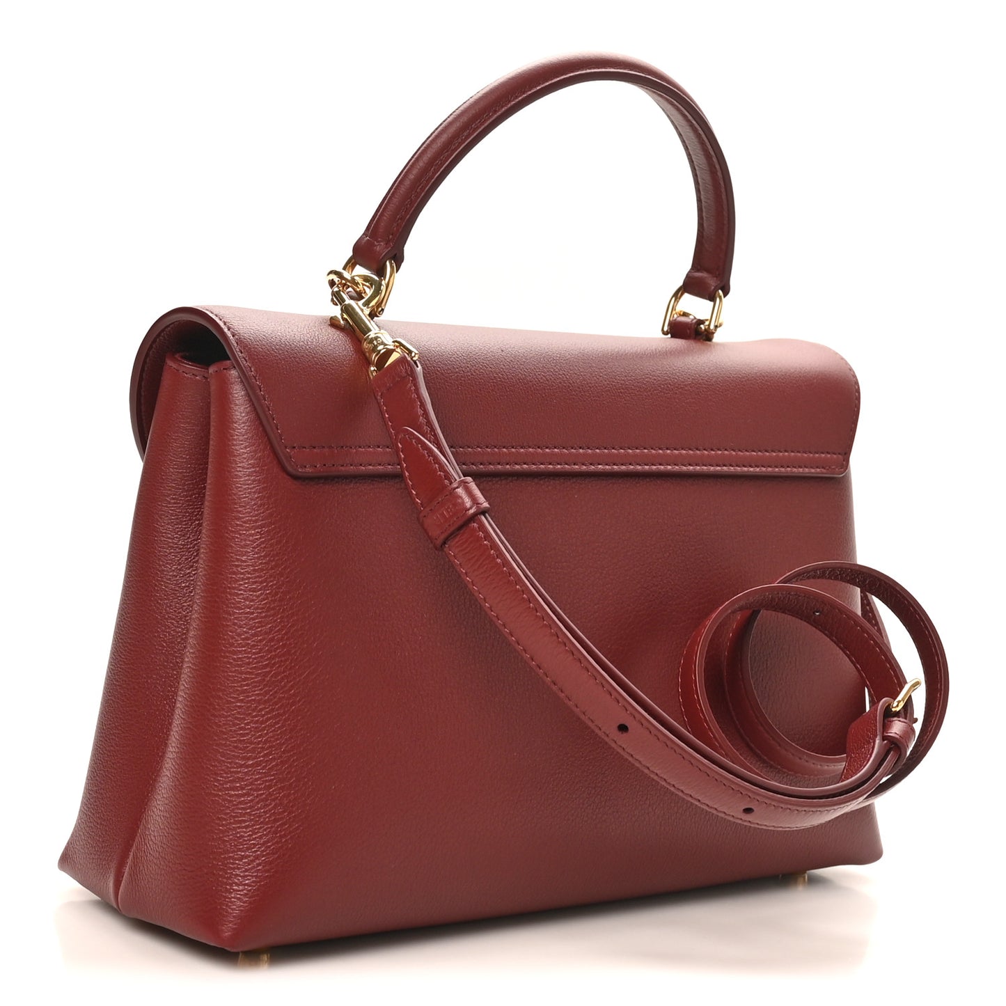 Supple Grained Calfskin Medium Nino Light Burgundy