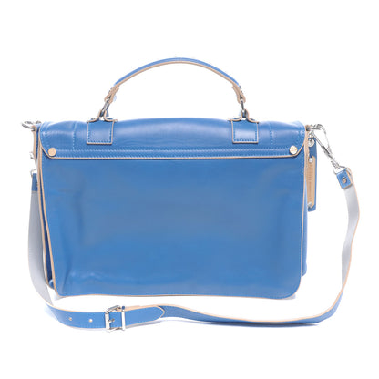 Proenza Schouler Matte Leather Double Sided PS1 Medium Satchel Peacock Grey Nude 3 of 5