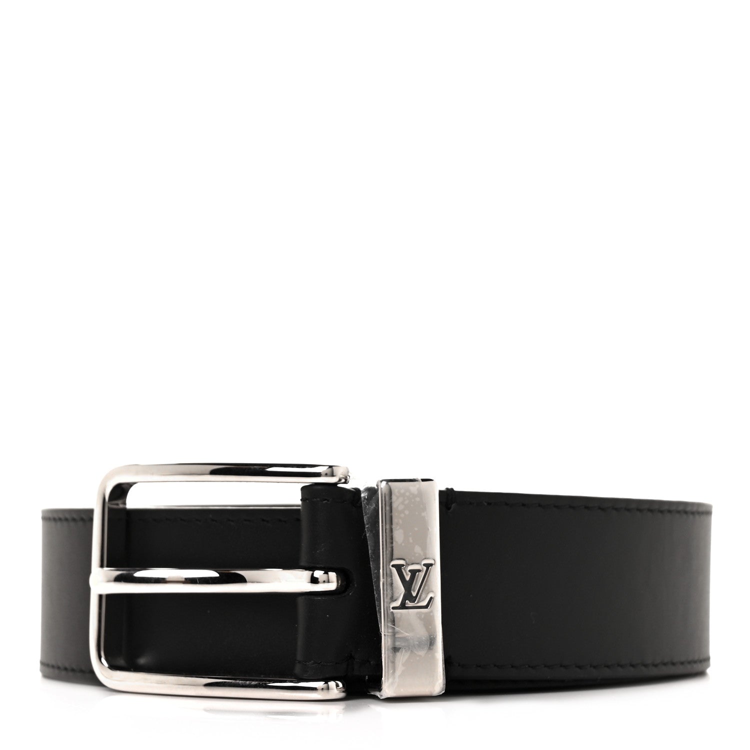 Louis Vuitton Calfskin 35mm Pont Neuf Belt 105 42 Black 1 of 6