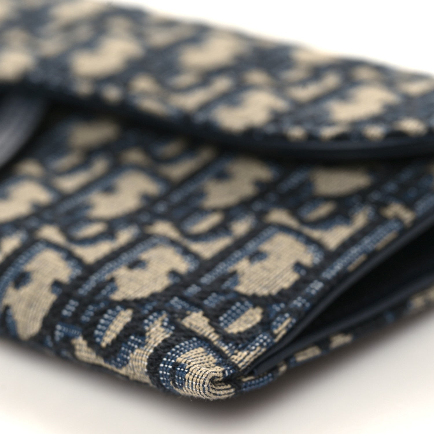 Christian Dior Oblique Saddle Chain Long Wallet Blue 9 of 9