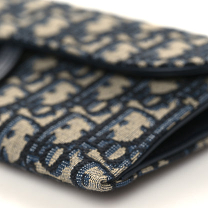 Christian Dior Oblique Saddle Chain Long Wallet Blue 9 of 9