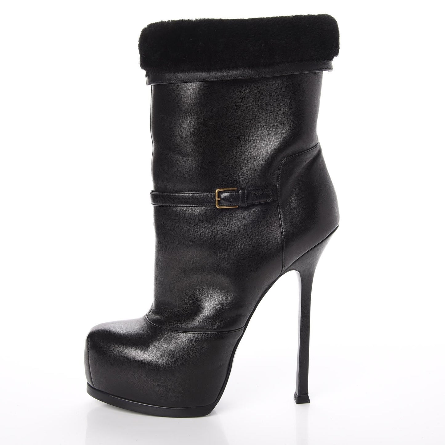 Nappa Shearling Tribtoo 105 Platform Boots Black