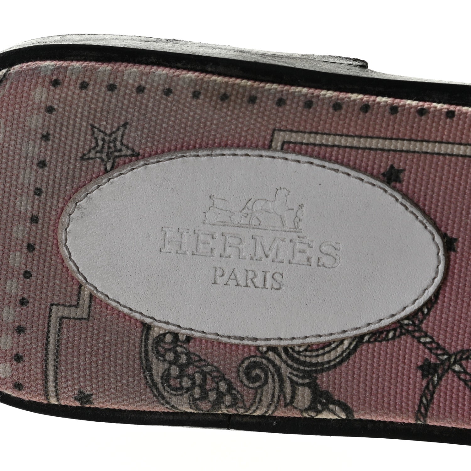 Hermes Box Calfskin Bois De Rose Oran Sandals 40 White 11 of 13