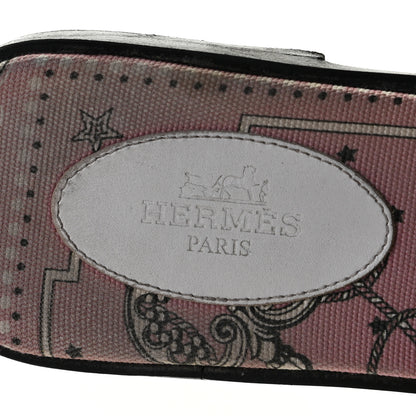 Hermes Box Calfskin Bois De Rose Oran Sandals 40 White 11 of 13