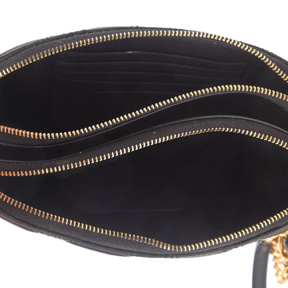 Saint Laurent Grained Lambskin Quilted Mini Becky Double Zip Bag Black 5 of 11