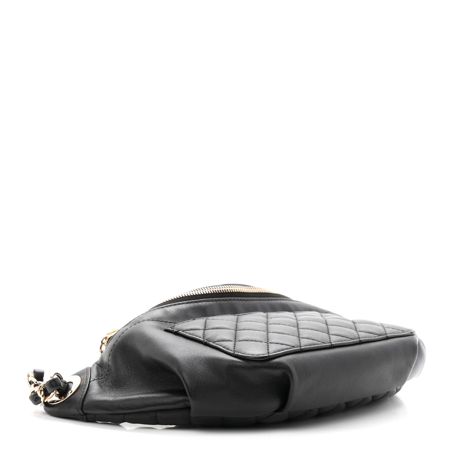 Chanel Lambskin Quilted Waist Bag Fanny Pack Black 4 of 10