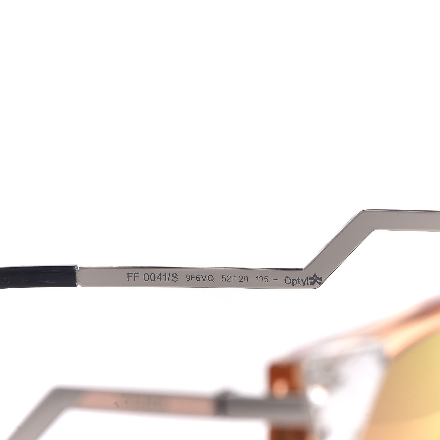 Fendi Iridia Cat Eye Sunglasses FF 0041/S Translucent Peach 6 of 8