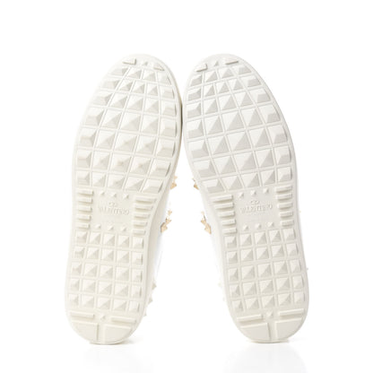 Valentino Garavani Calfskin Rockstud Untitled Open Sneakers 38 White 5 of 10