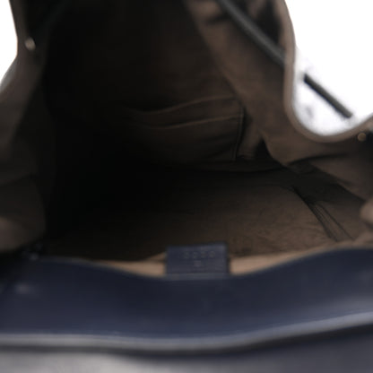 Gucci Guccissima Signature Double Buckle Backpack Navy 5 of 12