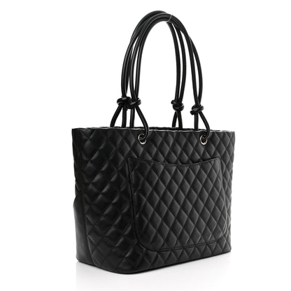 Chanel Calfskin Quilted Large Cambon Tote Black 3 of 10