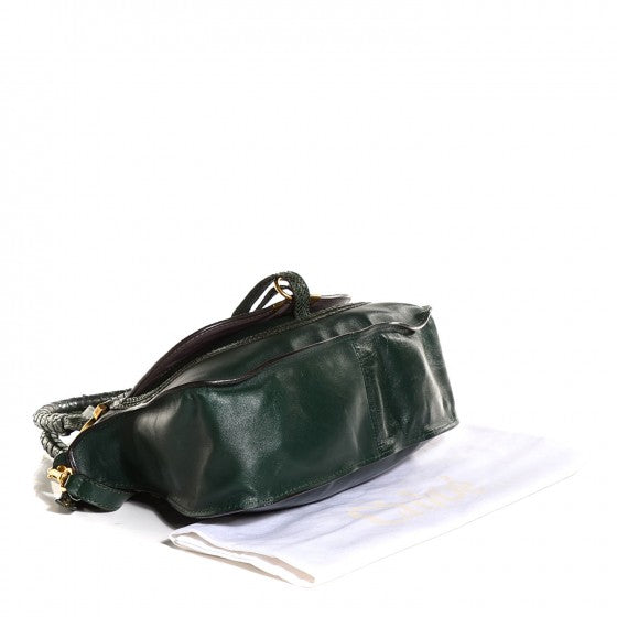 Chloe Calfskin Python Medium Marcie Satchel Green Blue 4 of 18