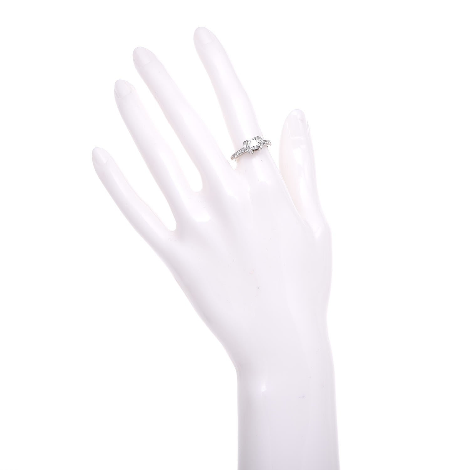Tiffany Platinum Diamond Round Brilliant .54 Ct. Ribbon Engagement Ring 51.9 6 2 of 6