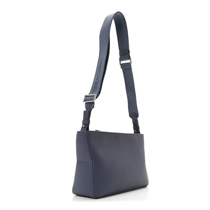Salvatore Ferragamo Hammered Calfskin Star Pouch Crossbody Bag Graphite 3 of 9