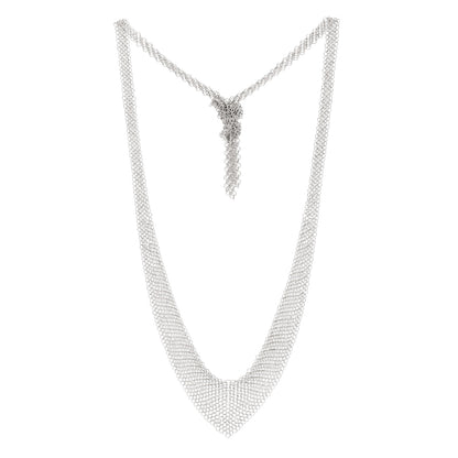 Tiffany Sterling Silver Elsa Peretti Mesh Bib Necklace 3 of 5