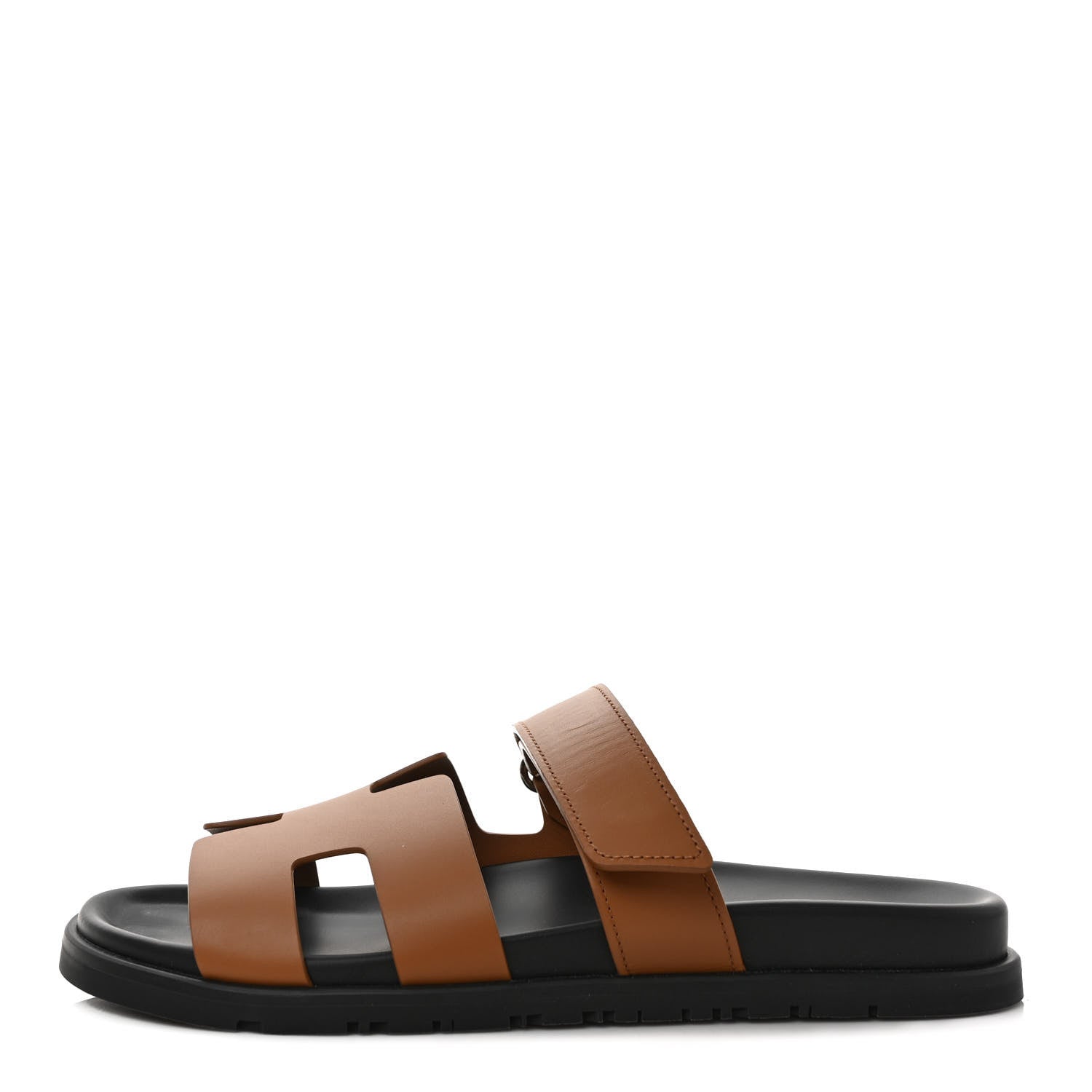 Hermes Calfskin Womens Chypre Sandals 40 Gold 1 of 9