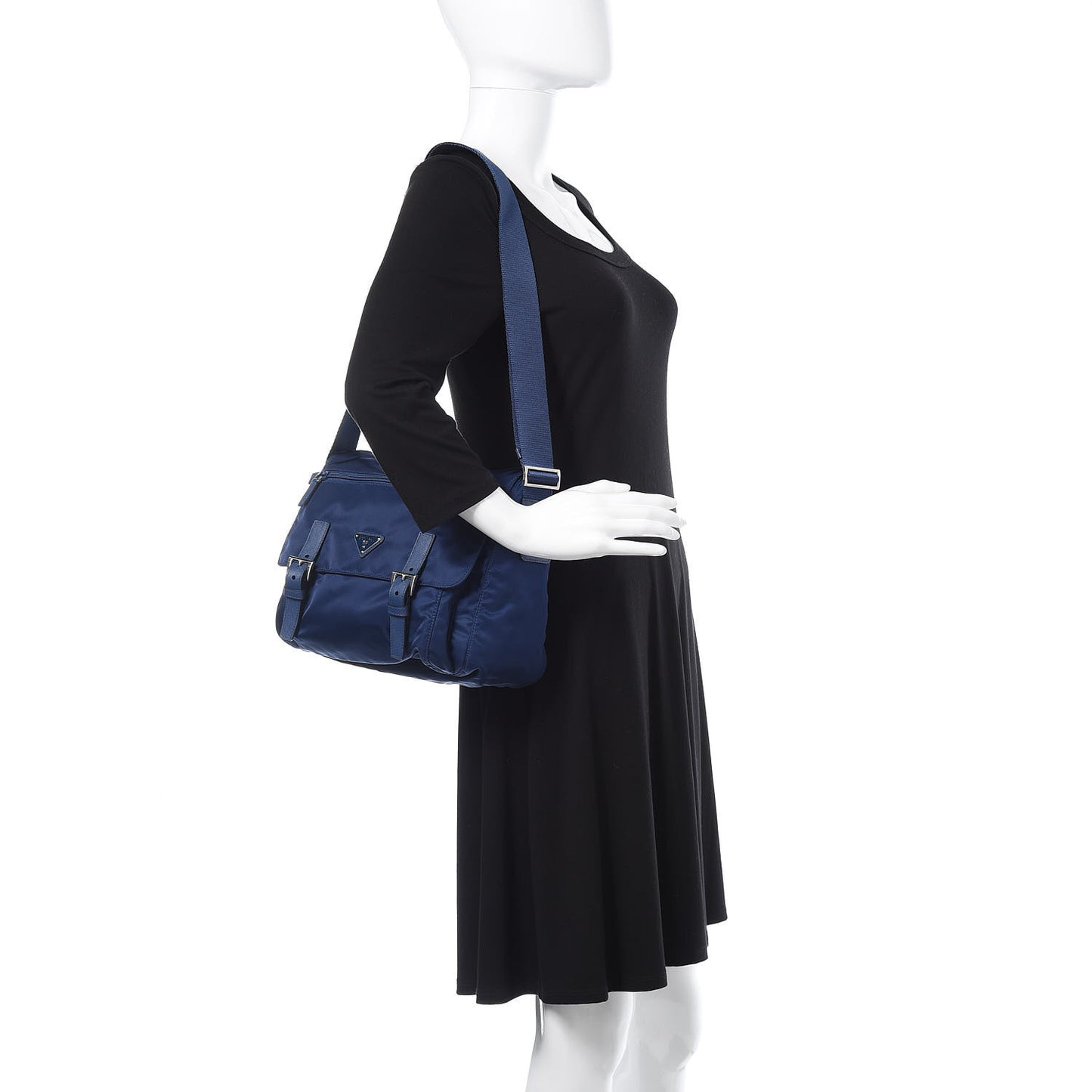 Nylon Vela Messenger Bag Royal