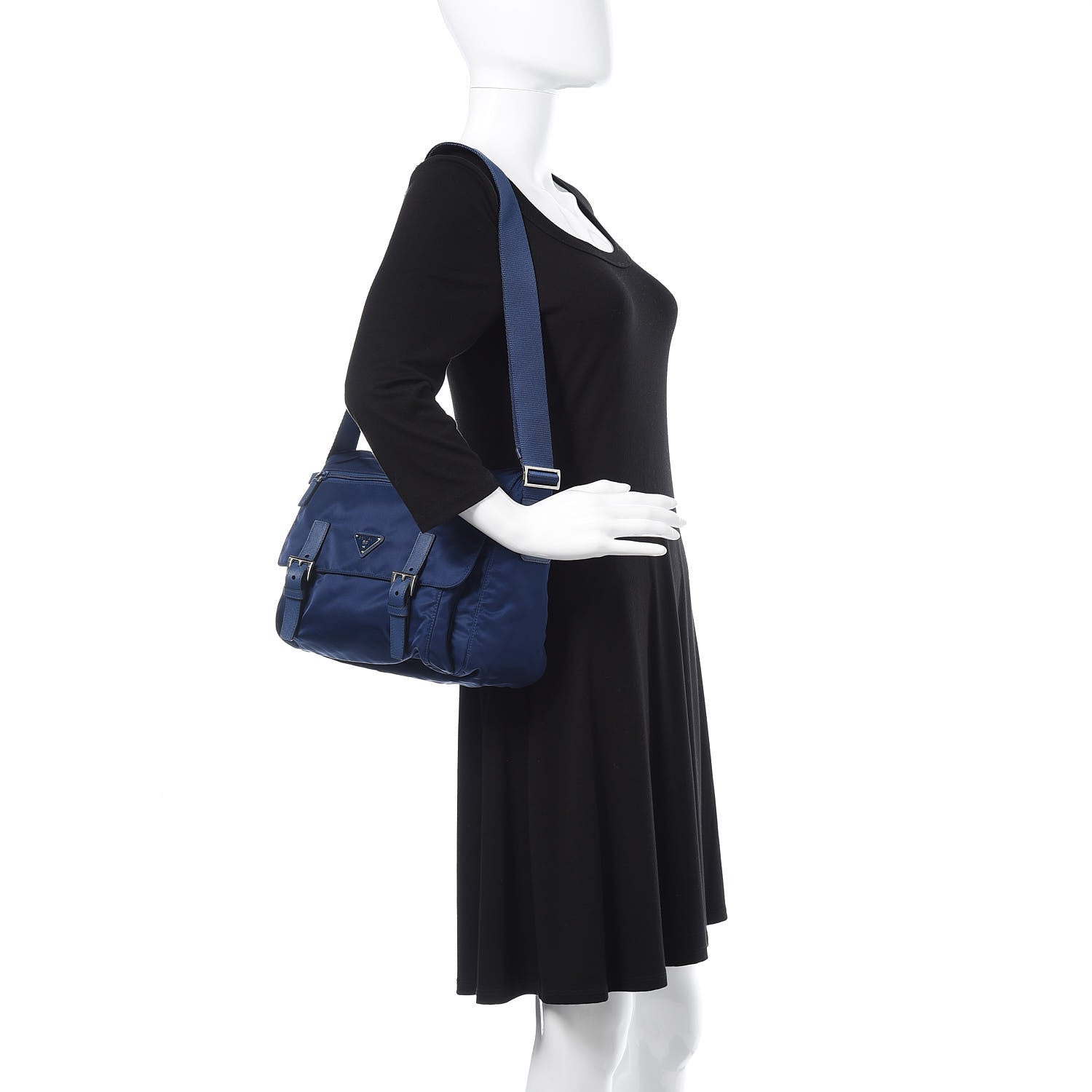 Prada Nylon Vela Messenger Bag Royal 2 of 13