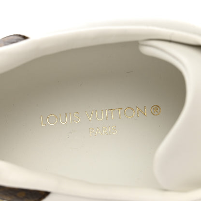 Louis Vuitton Calfskin Monogram Debossed Time Out Sneakers 39 White Gold 8 of 10