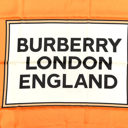 Burberry Silk London England Square Scarf Orange 2 of 3