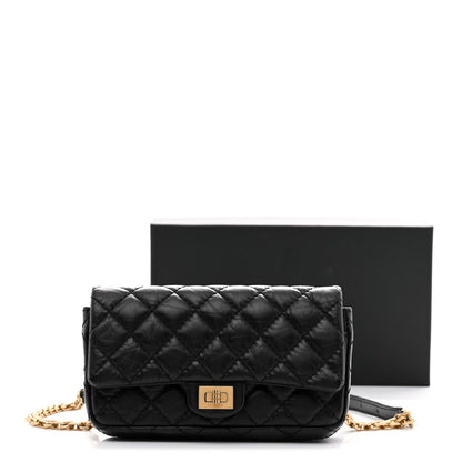 Chanel Aged Calfskin Quilted 2.55 Reissue Chain Waist Bag Black 11 of 11