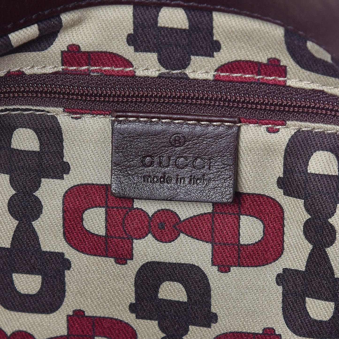 Guccissima D Ring Tote Chocolate