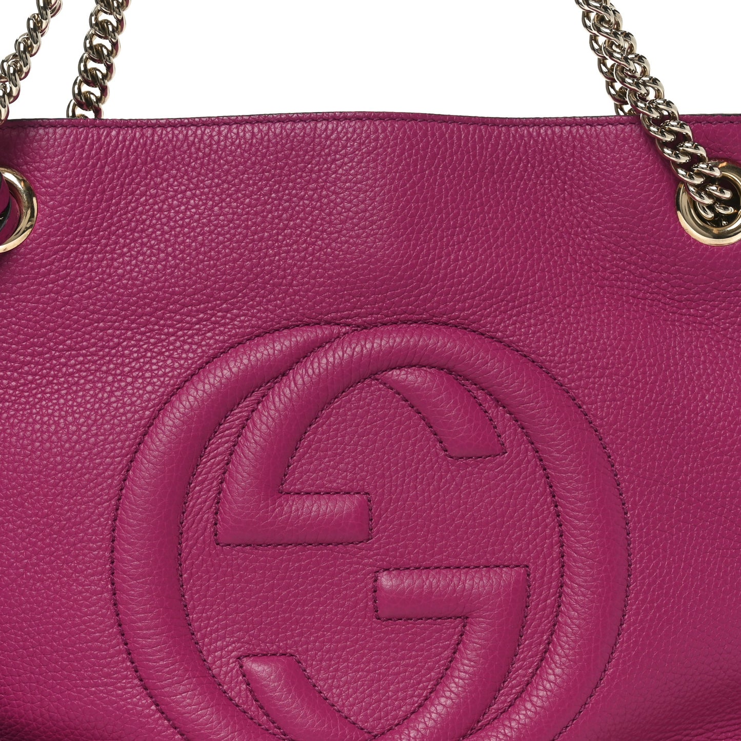 Cellarius Calfskin Medium Soho Chain Shoulder Bag Bright Bouganville